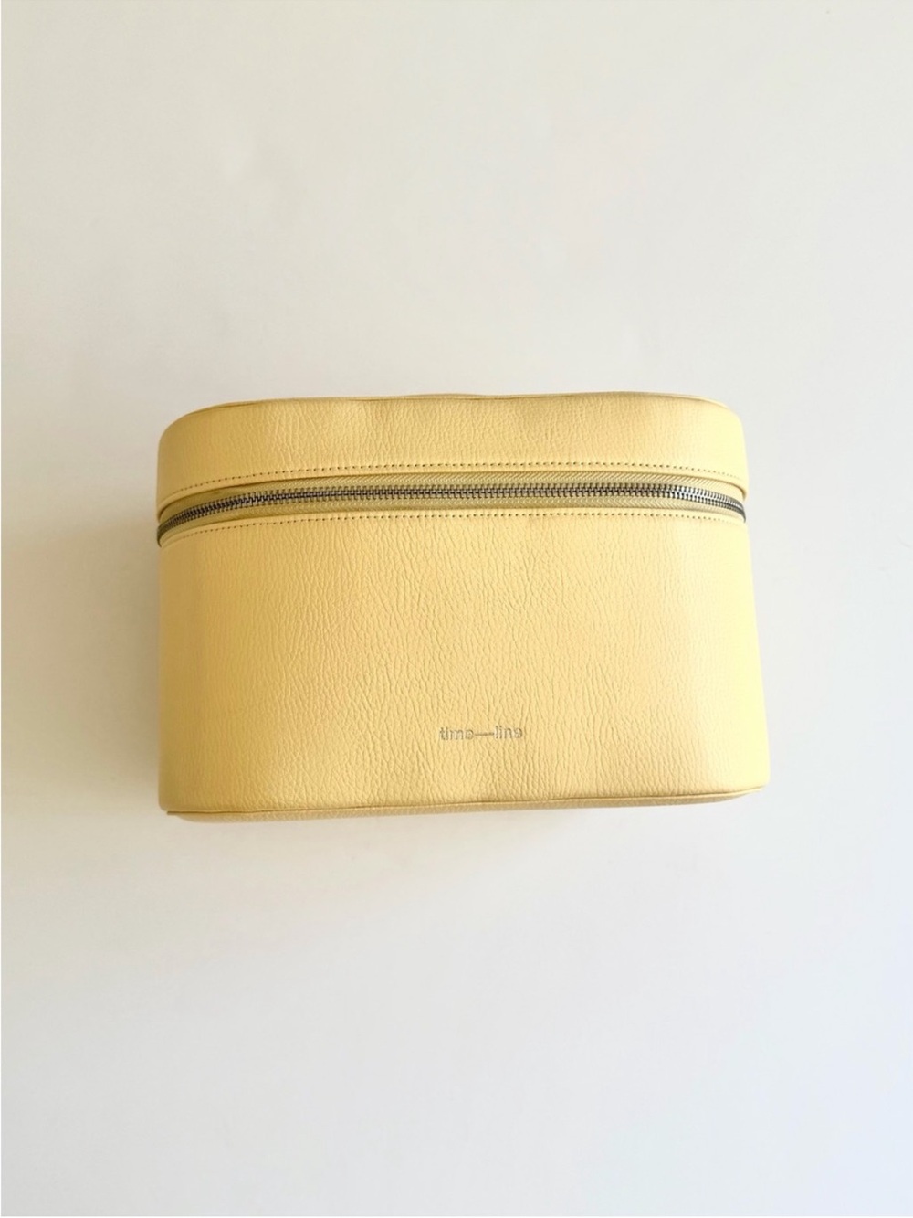 Yellow Leather Cosmetic Train Case
